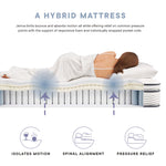 Jenna 12" Innerspring and Foam King Mattress by Modway