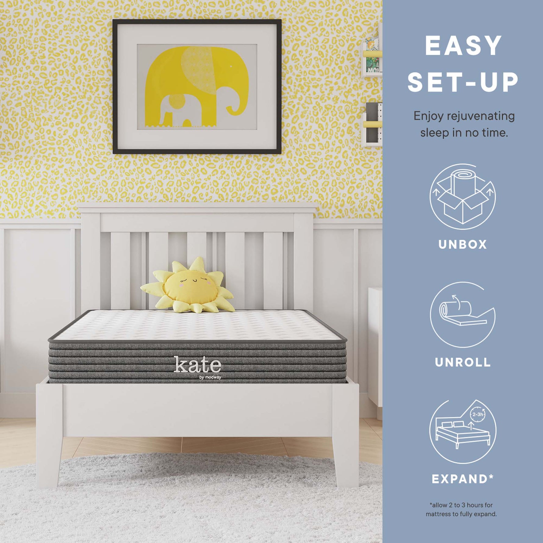 Kate 6" Narrow Twin Mattress by Modway