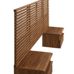 Render Wall Mount Twin Headboard and Modern Nightstands by Modway