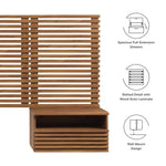 Render Wall Mount Twin Headboard and Modern Nightstands by Modway