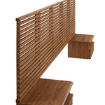 Render Wall Mount Queen Headboard and Modern Nightstands by Modway