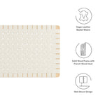 Sparta Weave Wall-Mount Vegan Leather Twin Headboard by Modway
