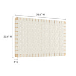 Sparta Weave Wall-Mount Vegan Leather Twin Headboard by Modway