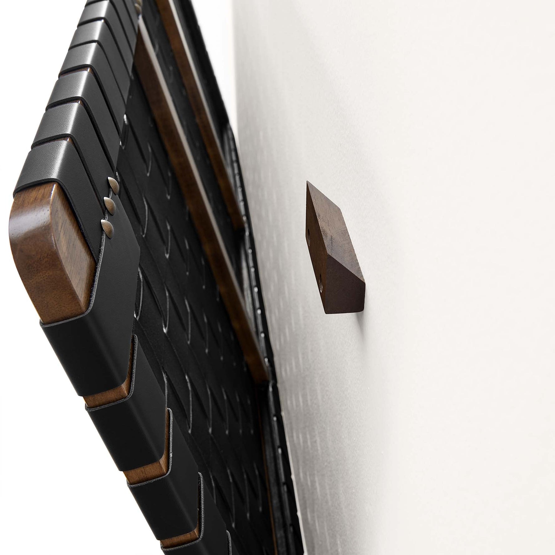 Sparta Weave Wall-Mount Vegan Leather Twin Headboard by Modway