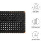 Sparta Weave Wall-Mount Vegan Leather Twin Headboard by Modway