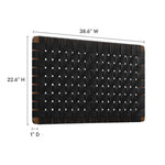 Sparta Weave Wall-Mount Vegan Leather Twin Headboard by Modway