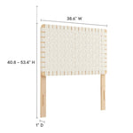 Sparta Weave Vegan Leather Twin Headboard