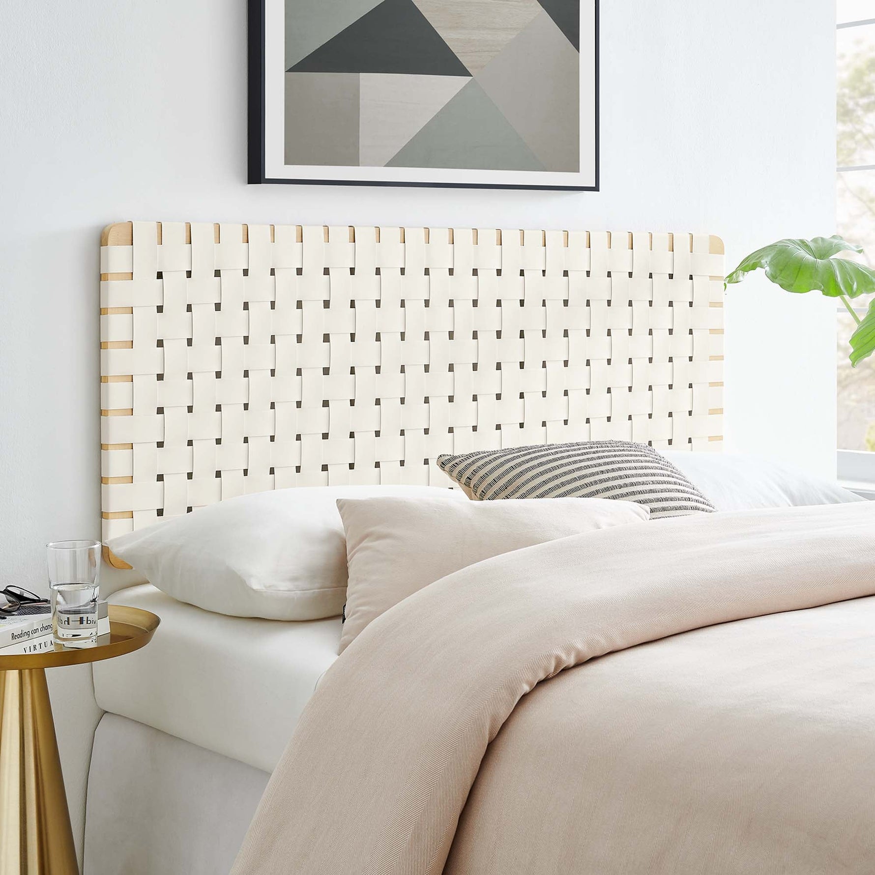 Sparta Weave Vegan Leather Full Headboard by Modway