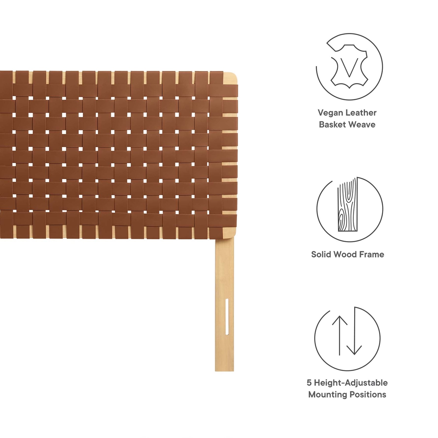 Sparta Weave Vegan Leather Full Headboard by Modway