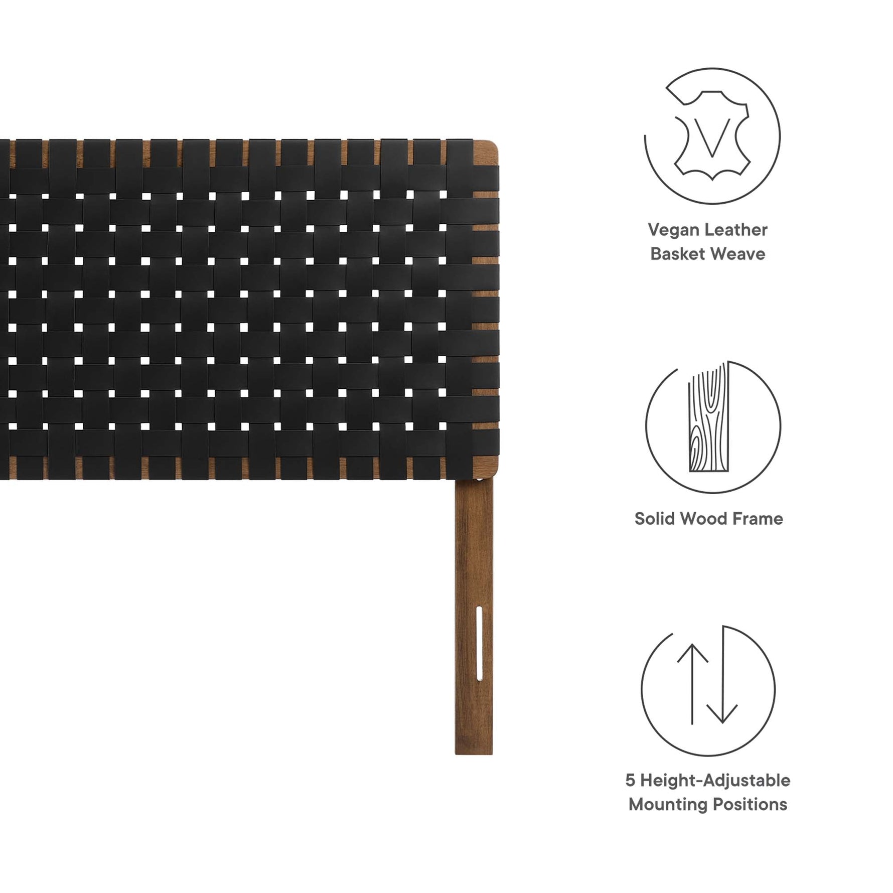 Sparta Weave Vegan Leather Full Headboard by Modway