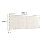 Sparta Weave Wall-Mount Vegan Leather King Headboard