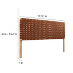 Sparta Weave Vegan Leather King Headboard by Modway