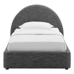 Resort Upholstered Fabric Arched Round Twin Platform Bed by Modway