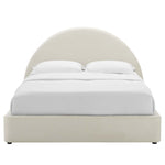 Resort Performance Velvet Arched Round Full Platform Bed