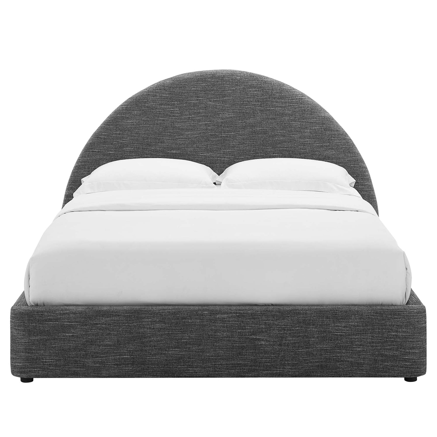 Resort Upholstered Fabric Arched Round King Platform Bed by Modway