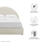 Resort Performance Velvet Arched Round King Platform Bed by Modway