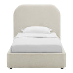 Keynote Upholstered Fabric Curved Twin Platform Bed by Modway