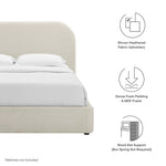 Keynote Upholstered Full Size Fabric Curved Platform Bed by Modway