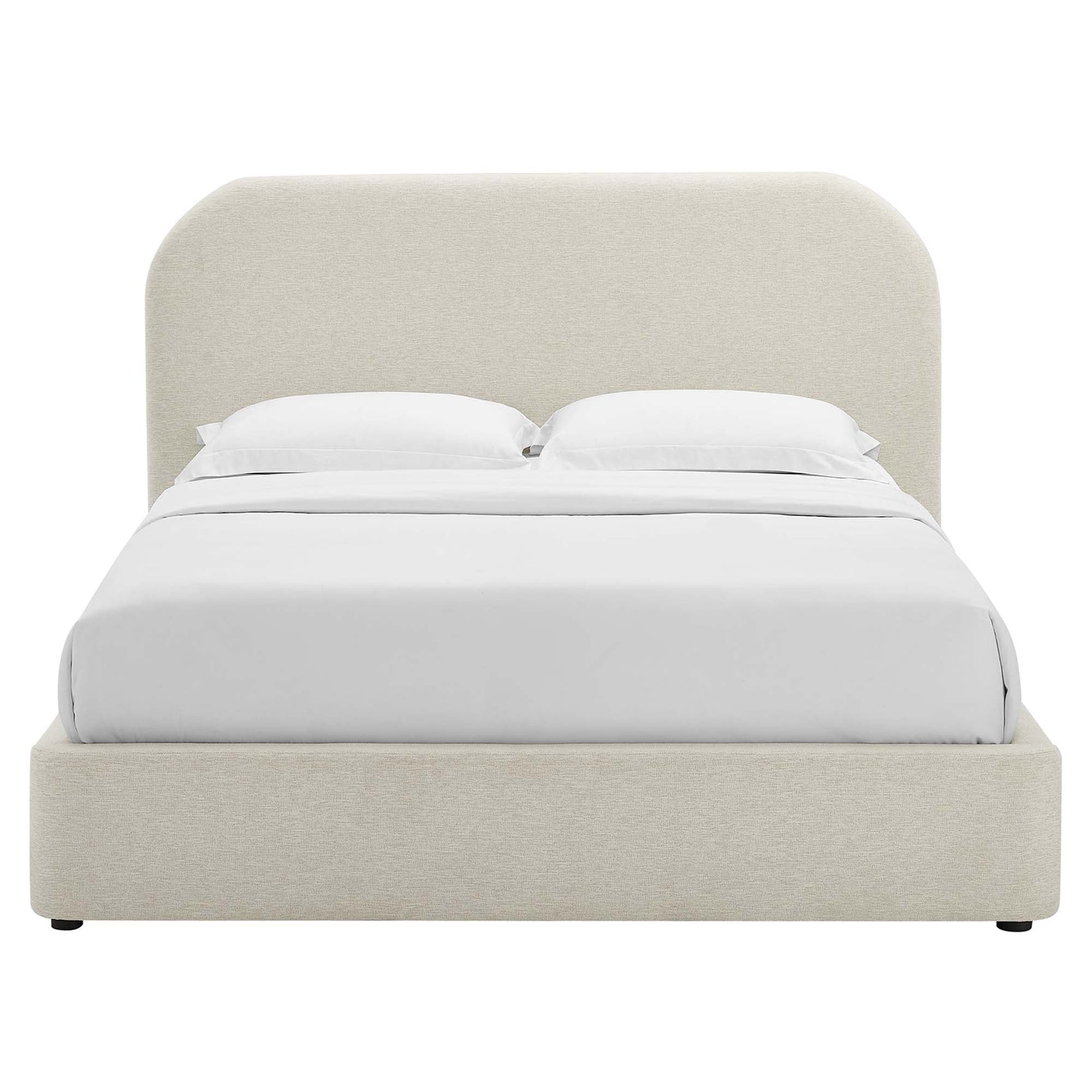 Keynote Upholstered Fabric Curved Queen Platform Bed by Modway