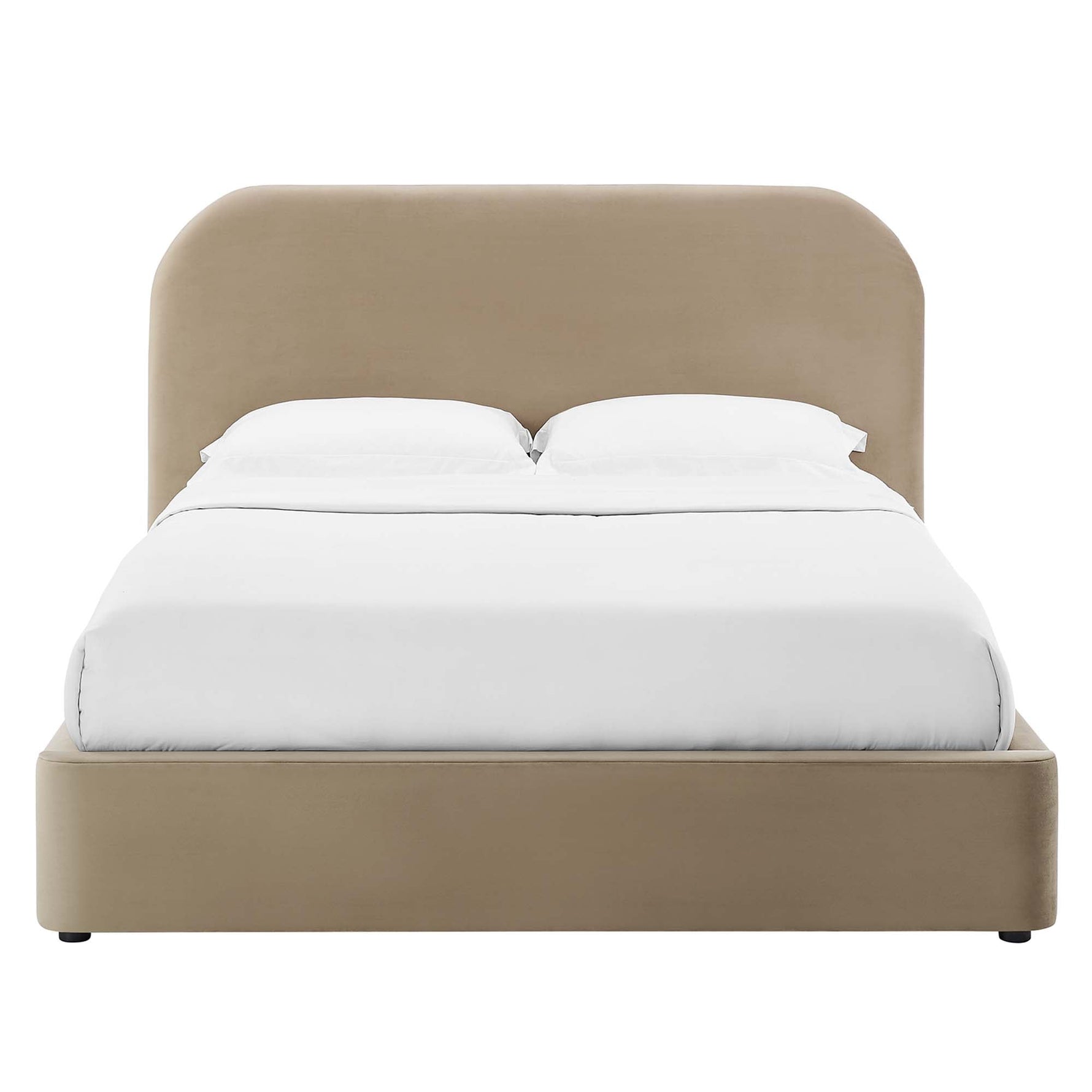 Keynote Performance Velvet Curved Queen Platform Bed by Modway