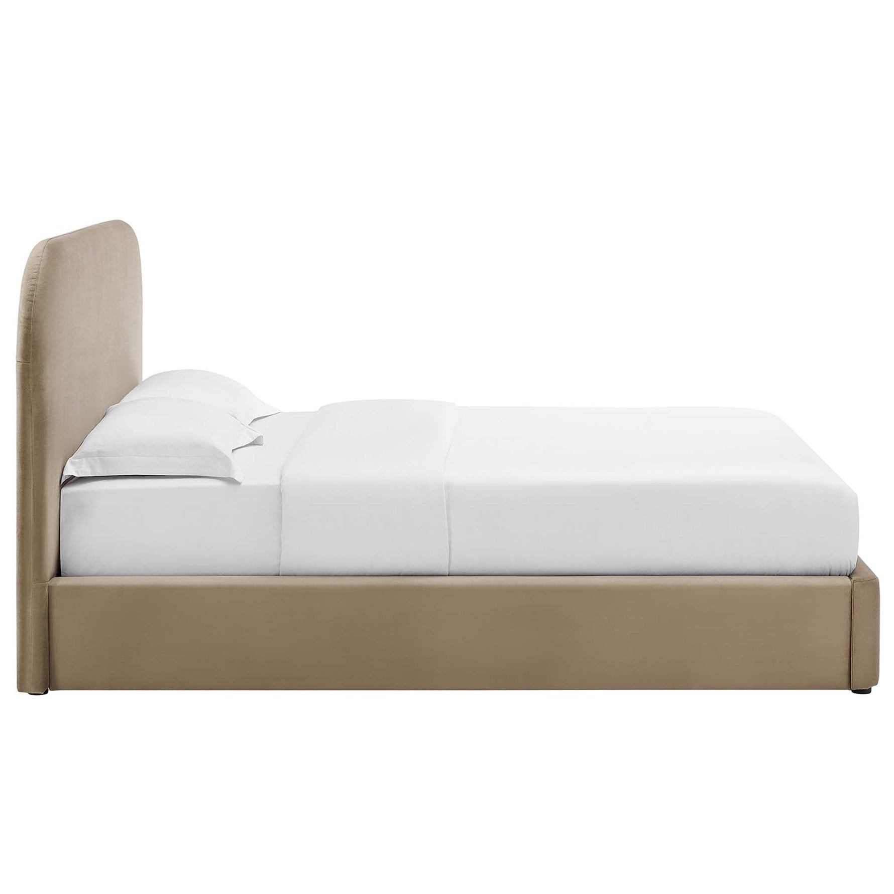 Keynote Performance Velvet Curved King Platform Bed by Modway