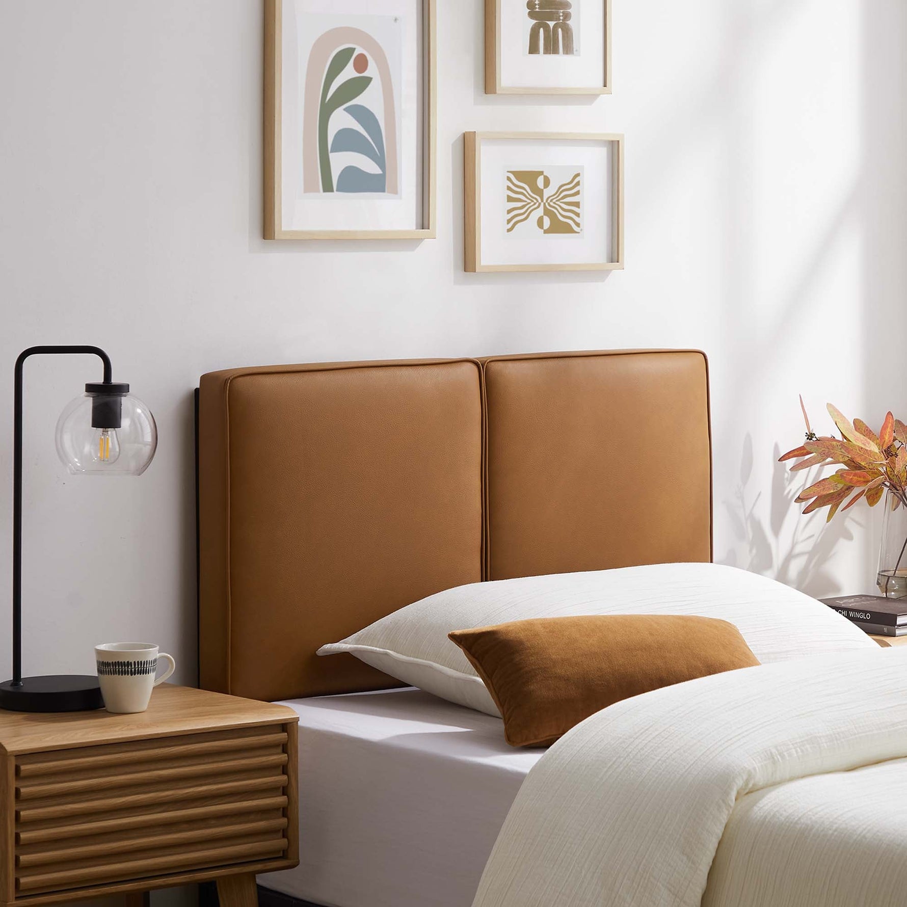 Lindee Vegan Leather Twin Headboard by Modway