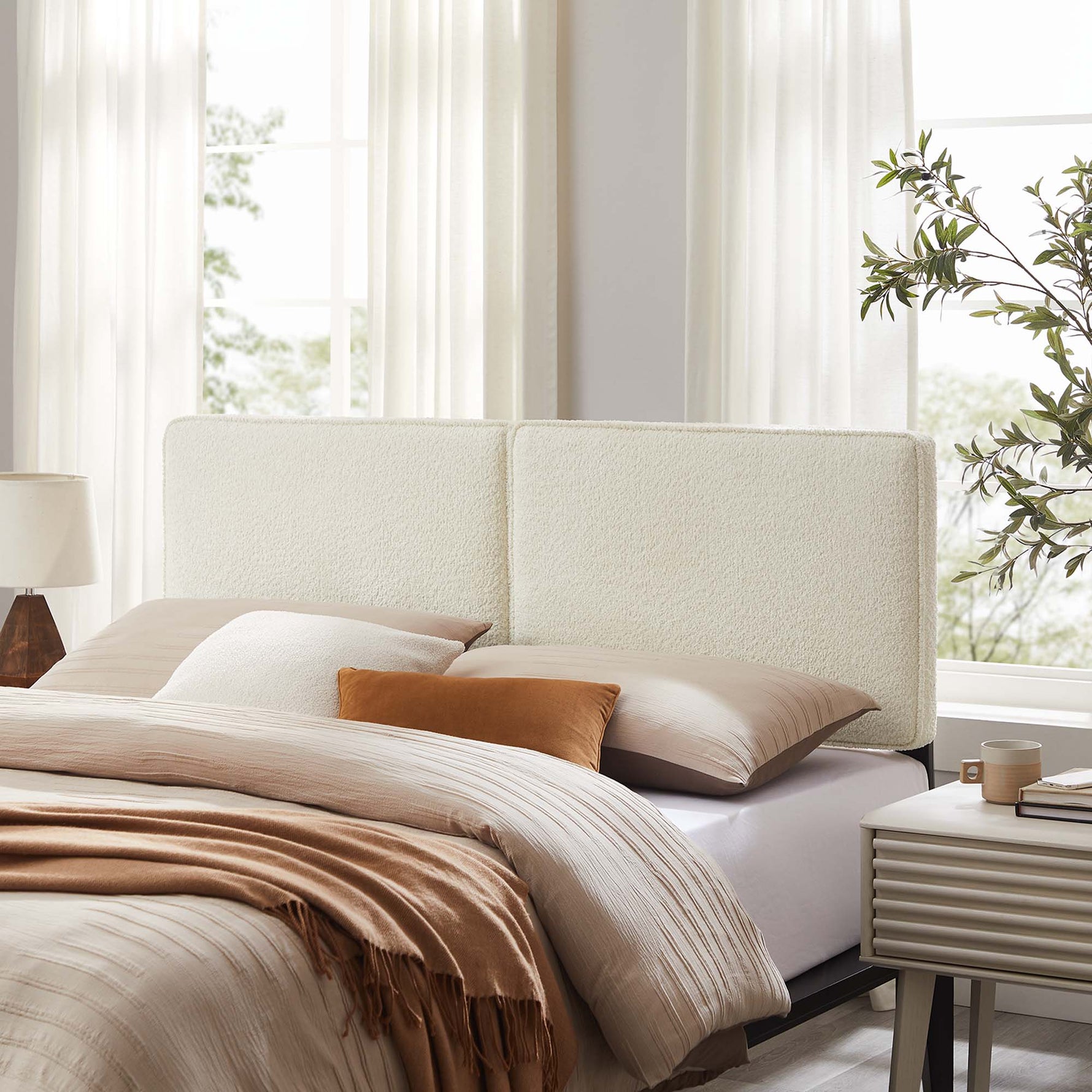 Lindee Boucle Fabric Queen Headboard by Modway