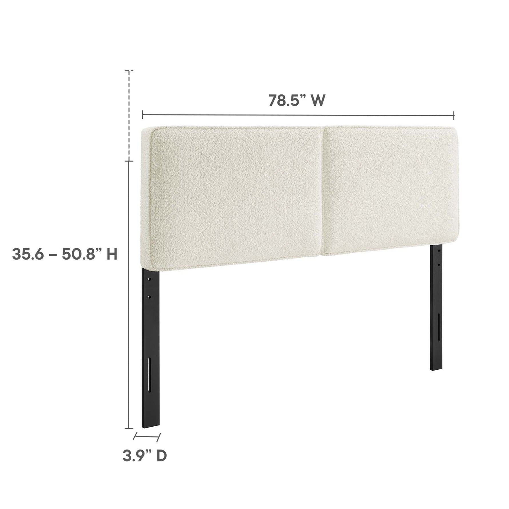 Lindee Boucle Fabric King Headboard by Modway