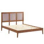 Sirocco Rattan and Wood Full Platform Bed by Modway