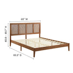 Sirocco Rattan and Wood Queen Platform Bed by Modway
