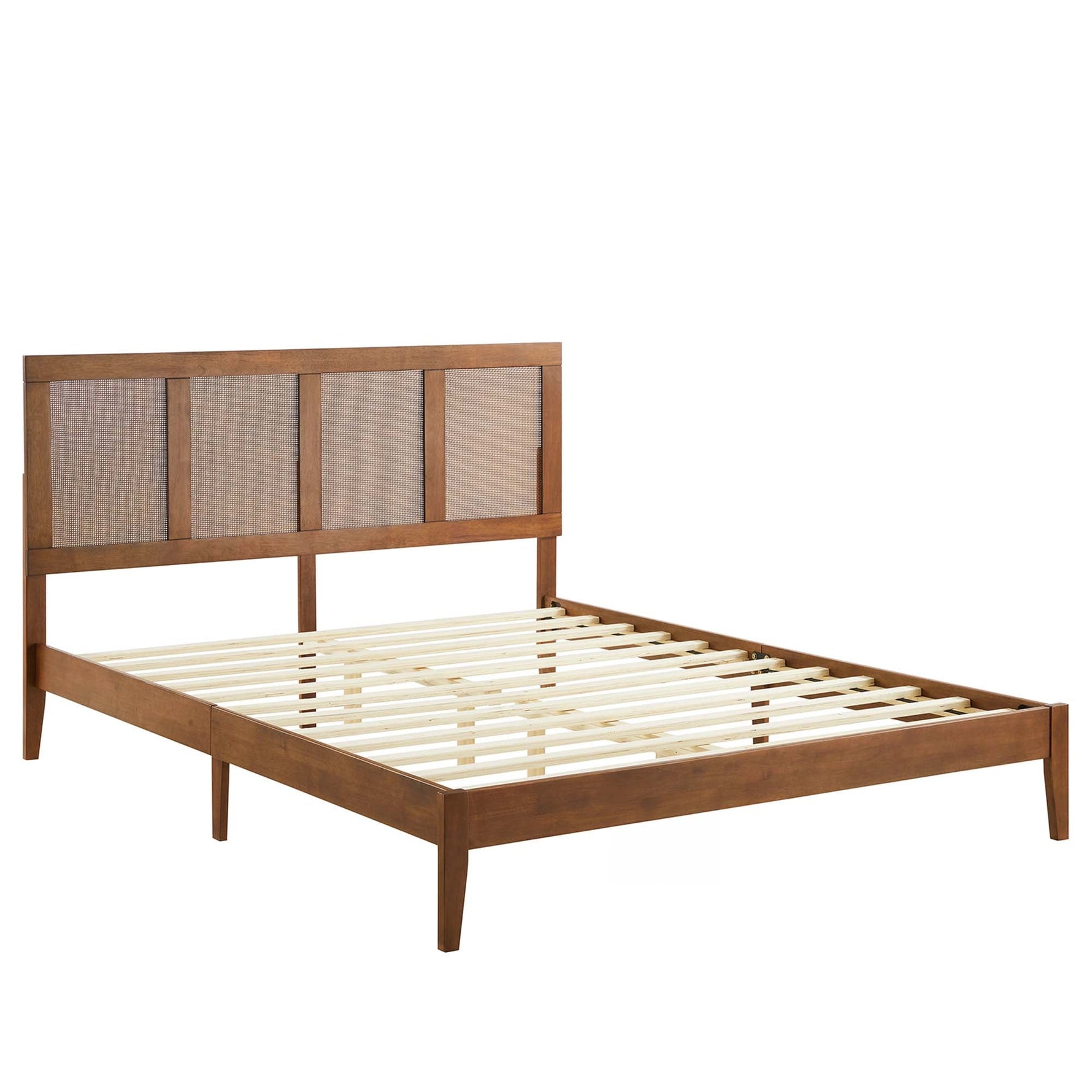 Sirocco Rattan and Wood King Platform Bed by Modway