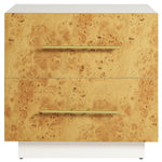 Abel 2-Drawer Burl Wood Nightstand by Modway