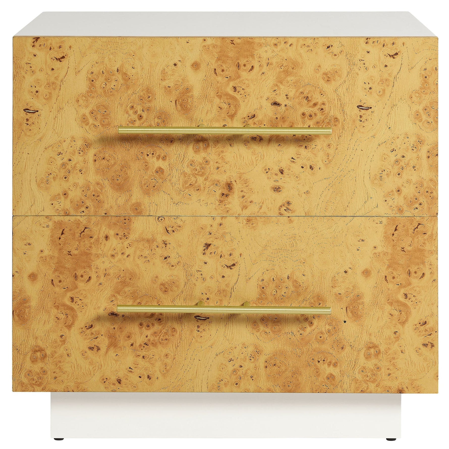 Abel 2-Drawer Burl Wood Nightstand by Modway