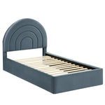 Solana Arched Performance Velvet Twin Platform Bed