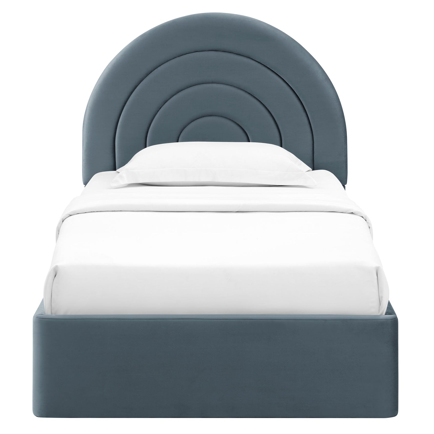 Solana Arched Performance Velvet Twin Platform Bed