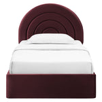 Solana Arched Performance Velvet Twin Platform Bed