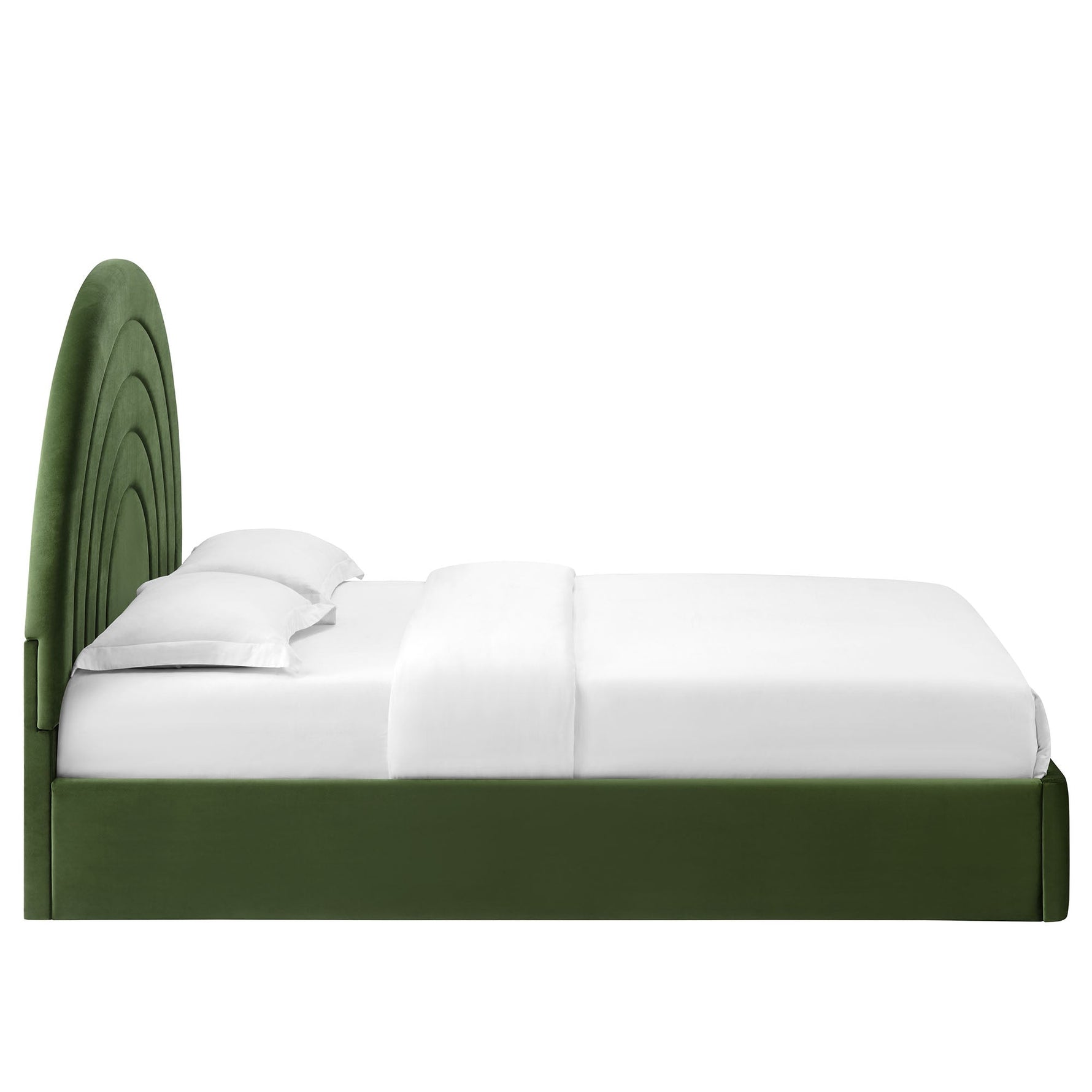 Solana Arched Performance Velvet Full Platform Bed