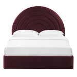 Solana Arched Performance Velvet Full Platform Bed