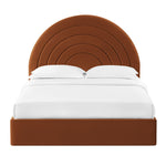 Solana Arched Performance Velvet Full Platform Bed