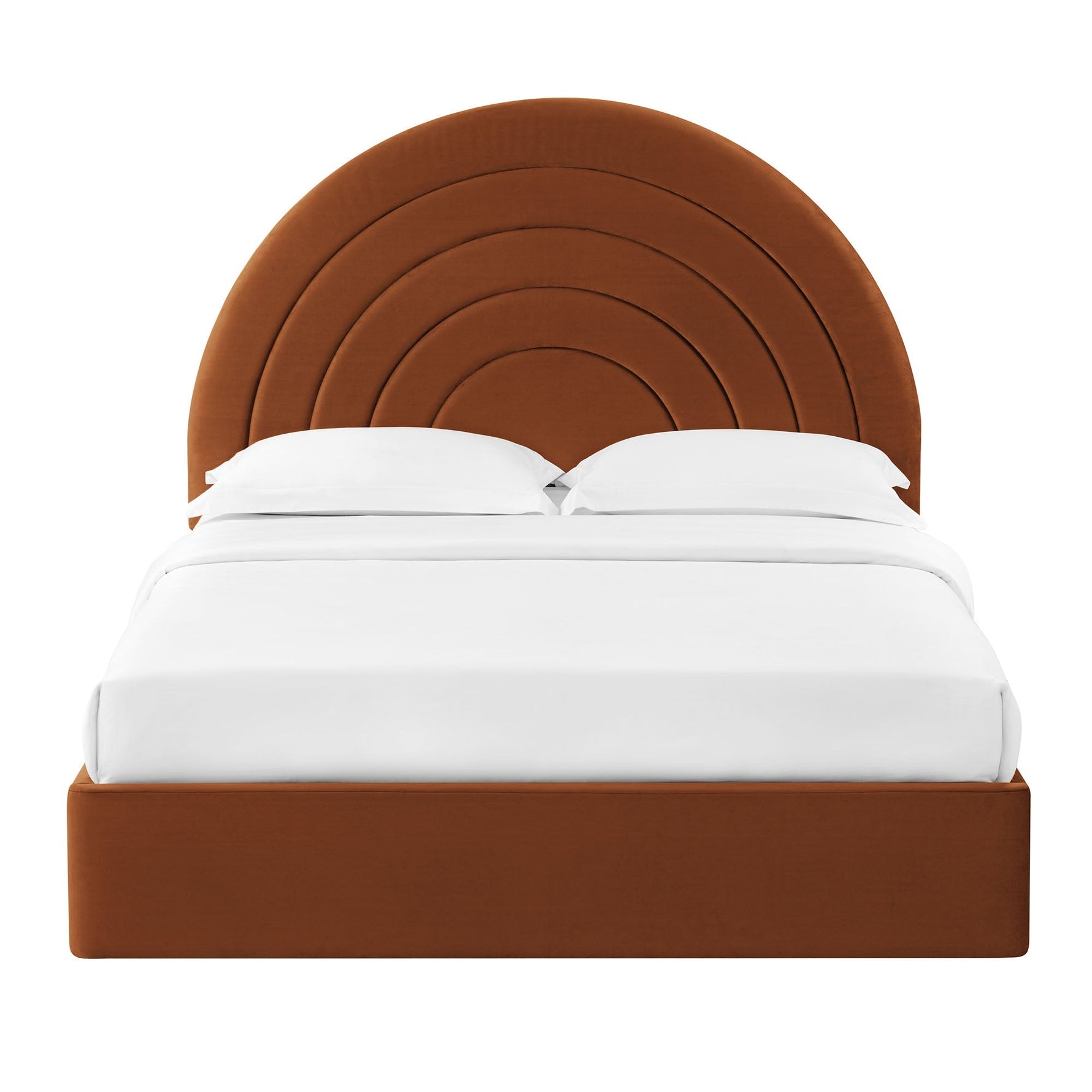 Solana Arched Performance Velvet Full Platform Bed