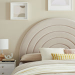 Solana Arched Performance Velvet Queen Headboard