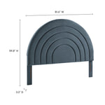 Solana Arched Performance Velvet King Headboard