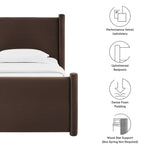 Rael Performance Velvet Twin Platform Bed by Modway