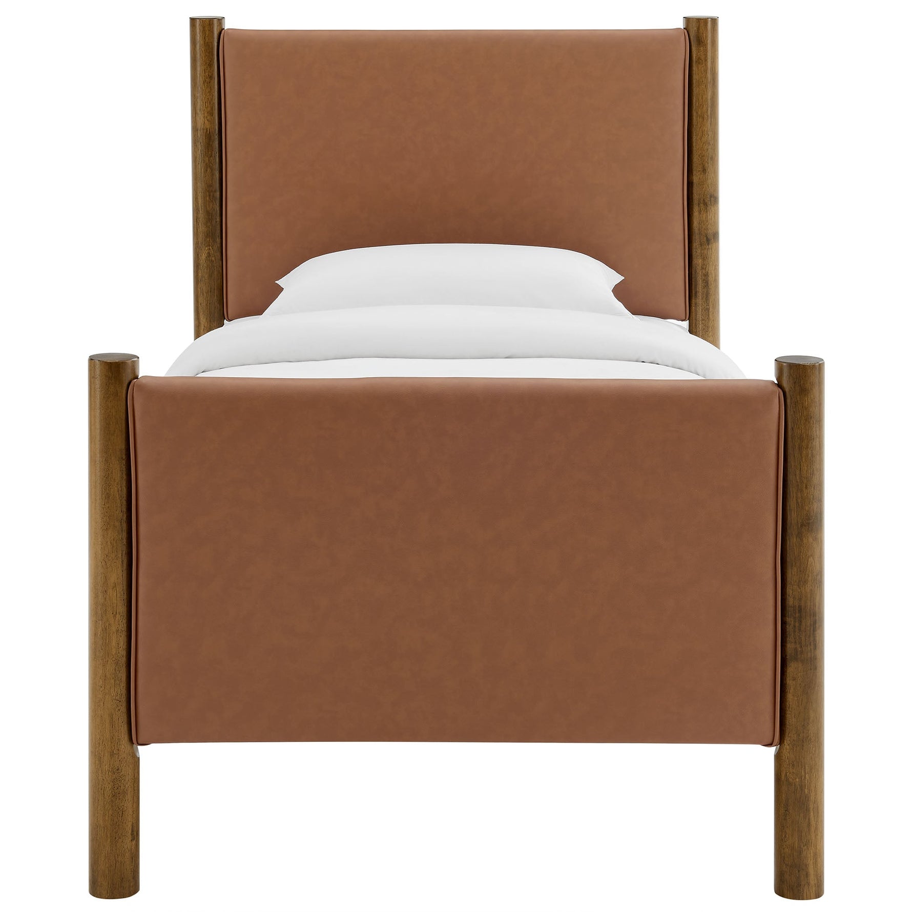 Maven Twin Size Vegan Leather Upholstered Platform Bed by Modway
