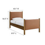 Maven Twin Size Vegan Leather Upholstered Platform Bed by Modway