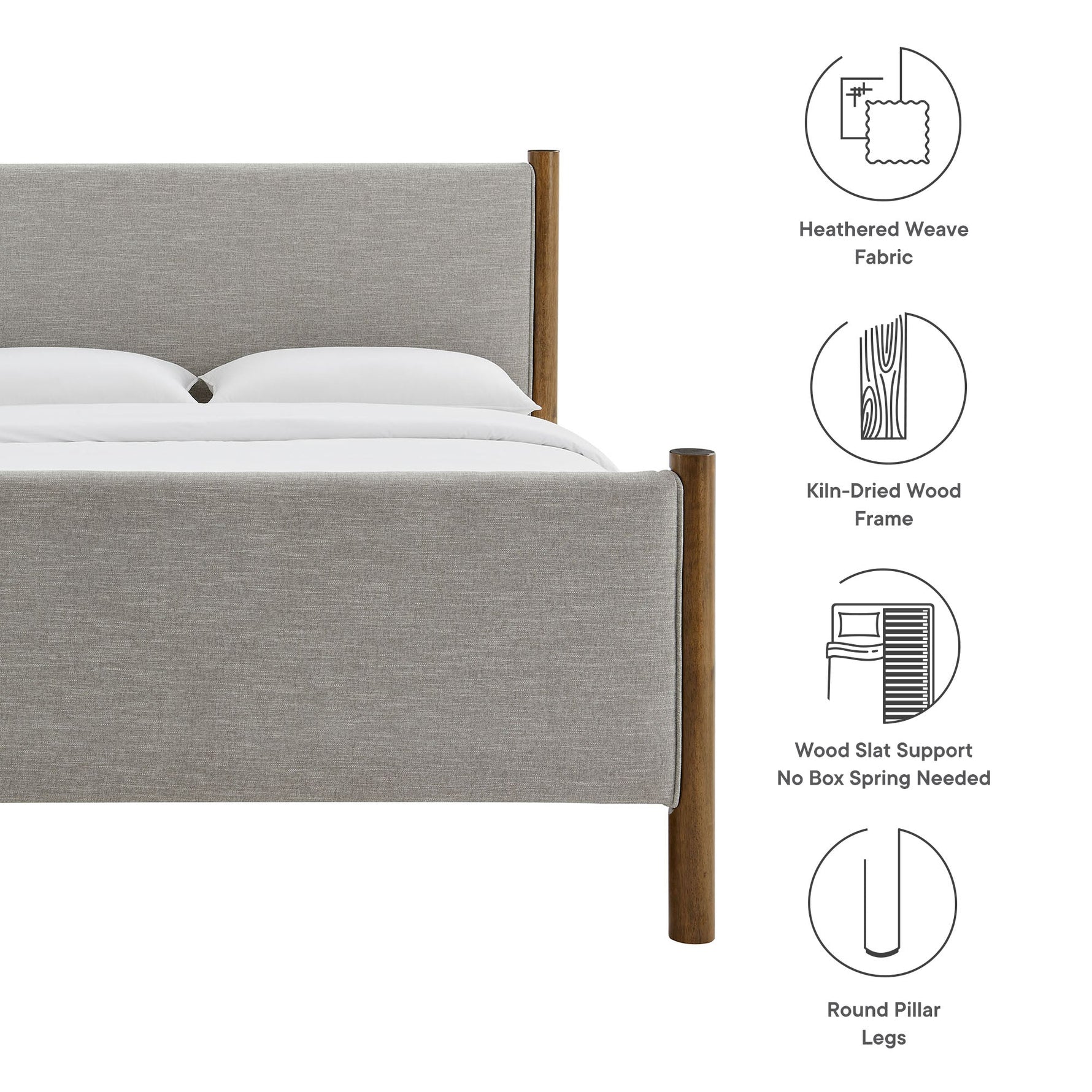 Maven Full Size Fabric Upholstered Platform Bed by Modway
