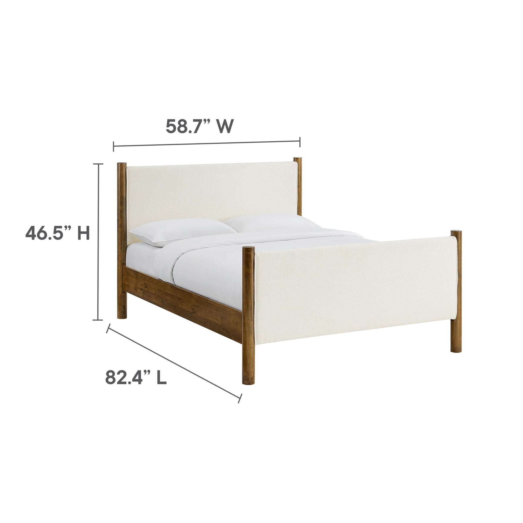 Maven Full Size Boucle Upholstered Platform Bed by Modway