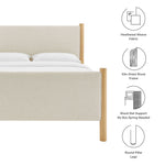 Maven Queen Size Fabric Upholstered Platform Bed by Modway