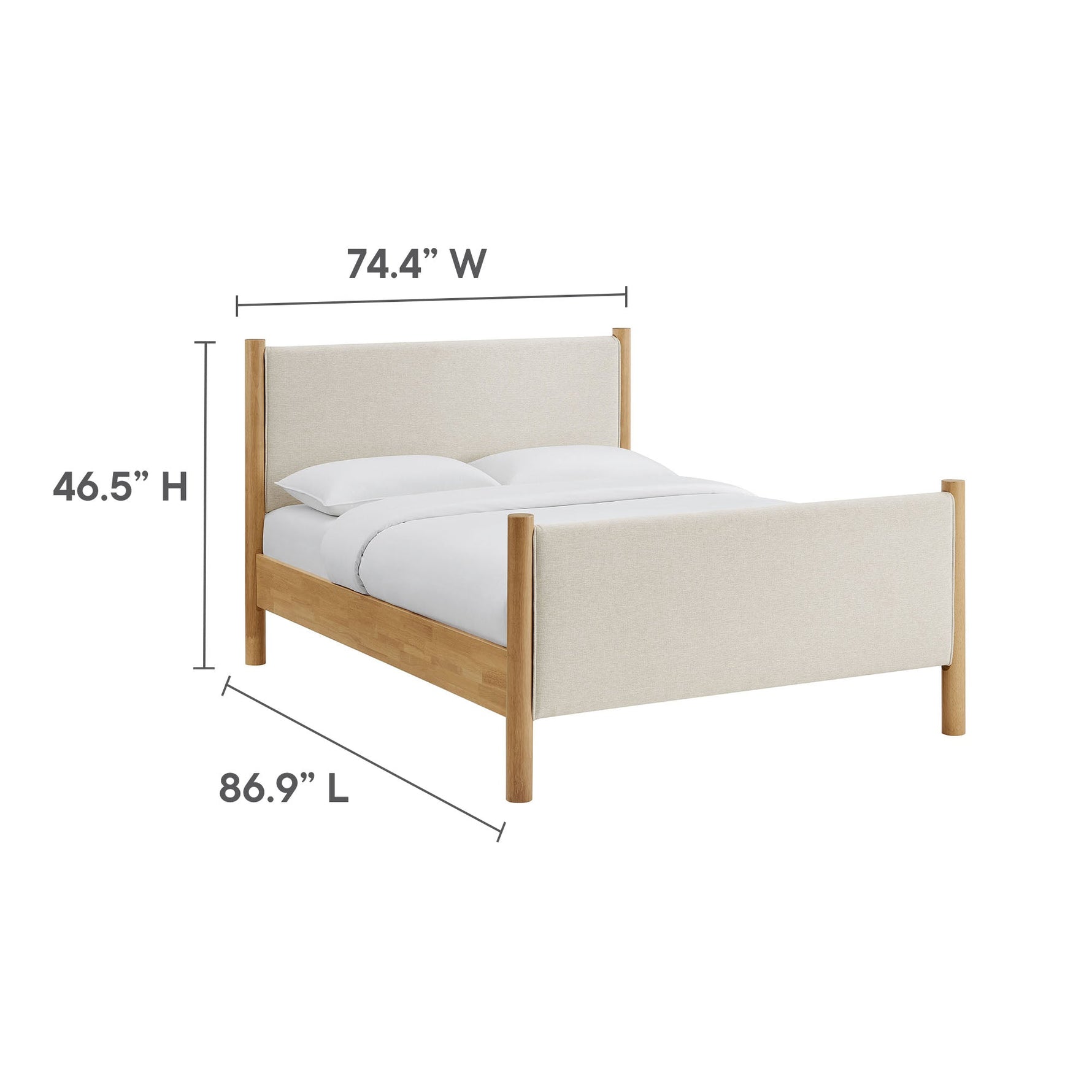 Maven King Size Fabric Upholstered Platform Bed by Modway
