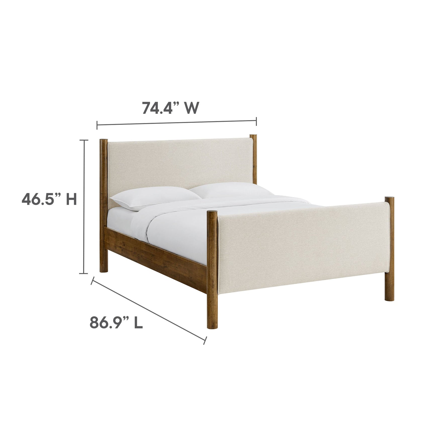 Maven King Size Fabric Upholstered Platform Bed by Modway